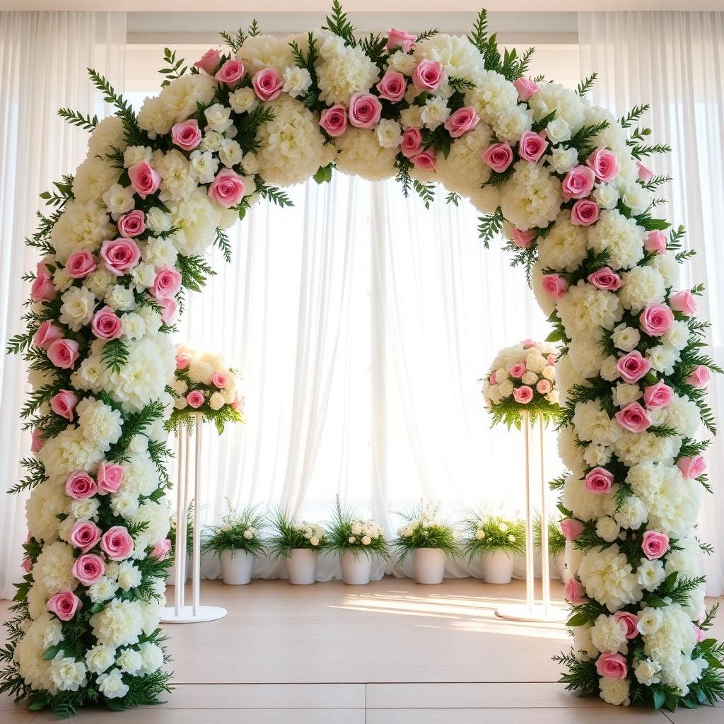 Floral wedding arch